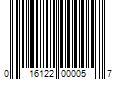 Barcode Image for UPC code 016122000057