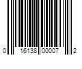 Barcode Image for UPC code 016138000072