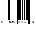 Barcode Image for UPC code 016152000058