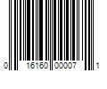 Barcode Image for UPC code 016160000071