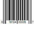 Barcode Image for UPC code 016184000057