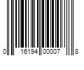 Barcode Image for UPC code 016194000078