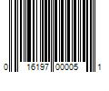 Barcode Image for UPC code 016197000051