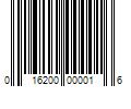 Barcode Image for UPC code 016200000016