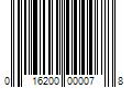 Barcode Image for UPC code 016200000078