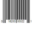 Barcode Image for UPC code 016200000221