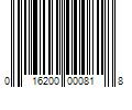 Barcode Image for UPC code 016200000818