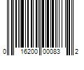 Barcode Image for UPC code 016200000832