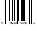 Barcode Image for UPC code 016200000863