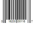 Barcode Image for UPC code 016200001167