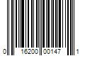 Barcode Image for UPC code 016200001471