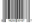 Barcode Image for UPC code 016200001877