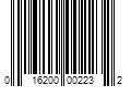 Barcode Image for UPC code 016200002232