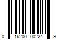 Barcode Image for UPC code 016200002249