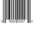 Barcode Image for UPC code 016200002270