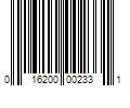 Barcode Image for UPC code 016200002331