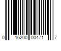 Barcode Image for UPC code 016200004717