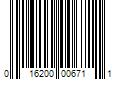 Barcode Image for UPC code 016200006711