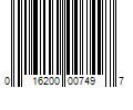 Barcode Image for UPC code 016200007497