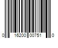 Barcode Image for UPC code 016200007510