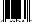 Barcode Image for UPC code 016200007596