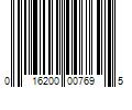 Barcode Image for UPC code 016200007695