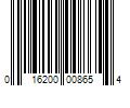 Barcode Image for UPC code 016200008654