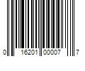 Barcode Image for UPC code 016201000077