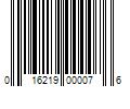 Barcode Image for UPC code 016219000076