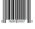 Barcode Image for UPC code 016260000070