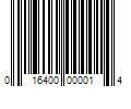 Barcode Image for UPC code 016400000014