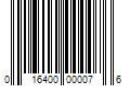 Barcode Image for UPC code 016400000076