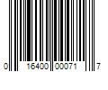 Barcode Image for UPC code 016400000717