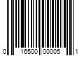 Barcode Image for UPC code 016500000051