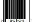 Barcode Image for UPC code 016500000167