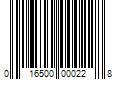 Barcode Image for UPC code 016500000228