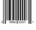 Barcode Image for UPC code 016580000071