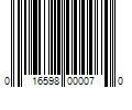 Barcode Image for UPC code 016598000070