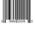 Barcode Image for UPC code 016599000055