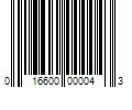 Barcode Image for UPC code 016600000043. Product Name: 