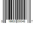 Barcode Image for UPC code 016600000487