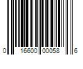 Barcode Image for UPC code 016600000586