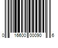 Barcode Image for UPC code 016600000906