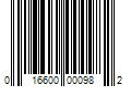 Barcode Image for UPC code 016600000982