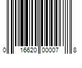 Barcode Image for UPC code 016620000078