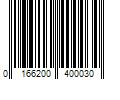 Barcode Image for UPC code 0166200400030