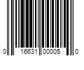 Barcode Image for UPC code 016631000050