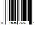 Barcode Image for UPC code 016655000074