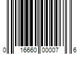 Barcode Image for UPC code 016660000076