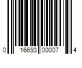 Barcode Image for UPC code 016693000074